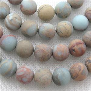 round Imperial Jasper beads, matte, approx 4mm dia