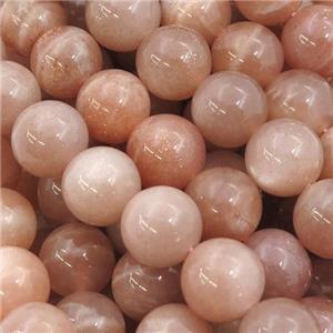 peach MoonStone Beads, round, A-grade, approx 8mm dia