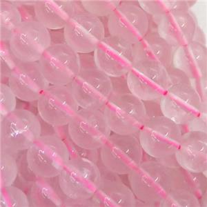 Rose Quartz beads, round, approx 6mm dia