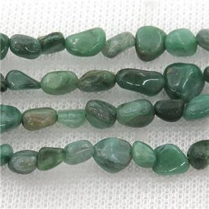 green African Chrysoprase chip beads, approx 5-8mm