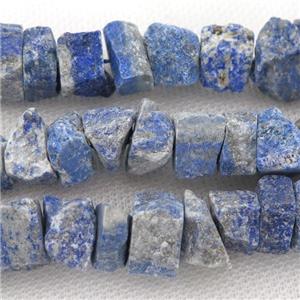 blue Lapis chip beads, freeform, approx 8-15mm