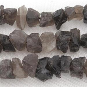 raw Smoky Quartz chip beads, freeform, approx 8-15mm