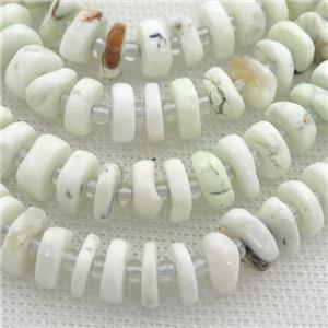 Lemon Jasper rondelle beads, approx 4-8mm