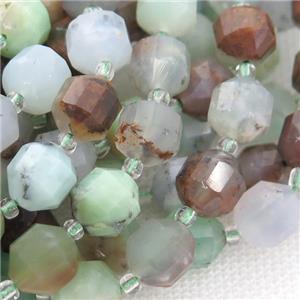 green Australian Chrysoprase bullet beads, approx 9-10mm