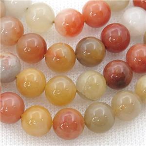 Natural Aventurine Beads Multicolor Smooth Round, approx 8mm dia