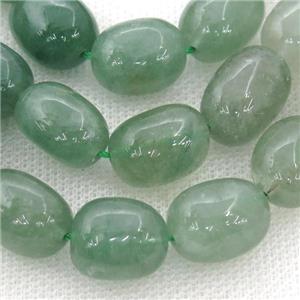 green Strawberry Quartz nugget beads, freeform, approx 12-18mm