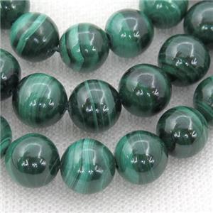 natural Malachite Beads, round, green, approx 10mm dia