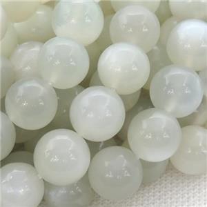 white MoonStone Beads, round, approx 6mm dia