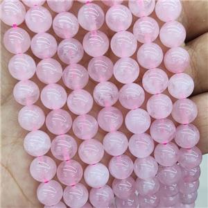 Pink Madagascar Rose Quartz Beads Smooth Round, approx 4mm dia