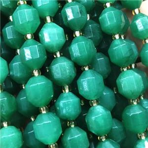 green Jade bullet beads, approx 10mm