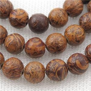 yellow Oak Jasper Beads, round, approx 10mm dia