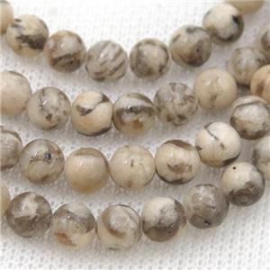 round Feldspar Beads, approx 4mm dia