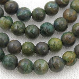 green African Chrysoprase Beads, round, approx 8mm dia