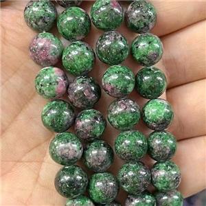 round Marble Beads, green dye, approx 6mm dia