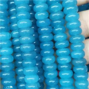 blue Jade rondelle beads, approx 6x10mm