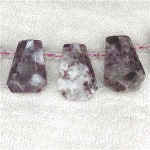 Tourmaline teardrop beads, top-drilled, approx 12-27mm