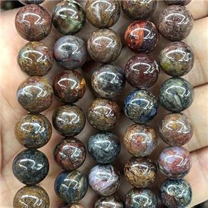 Pietersite Jasper Beads, round, A-grade, approx 8mm dia