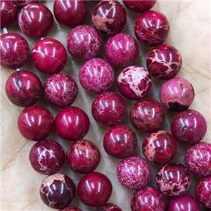 Round DarkRed Imperial Jasper Beads Dye, approx 6mm dia