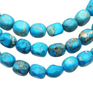 Blue Imperial Jasper Beads Freeform, approx 5-7mm