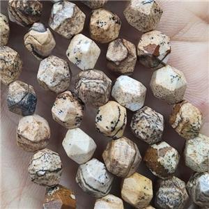 Picture Jasper Beads Cut Round, approx 7-8mm