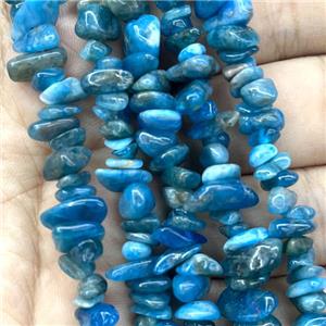 Blue Apatite Beads Chip Freeform, approx 5-8mm, 32inch length