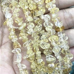 Yellow Citrine Beads Chip, approx 5-8mm, 32inch length