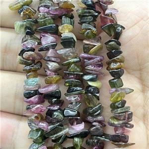 Tourmaline Chip Beads Freeform Multicolor, approx 5-8mm, 32inch length