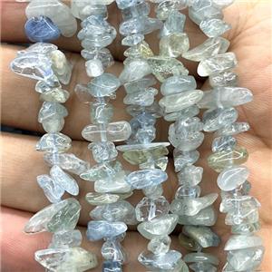 Blue Aquamarine Chip Beads Freeform, approx 5-8mm, 32inch length