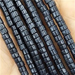 Black Turquoise Heishi Beads Dye, approx 2x4mm