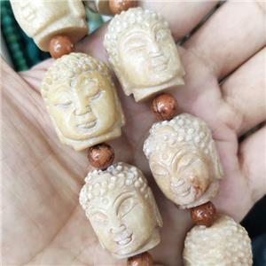 Agalmatolite Buddha Beads Carved, approx 22-28mm