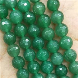 Green Aventurine Beads Faceted Round, approx 10mm dia