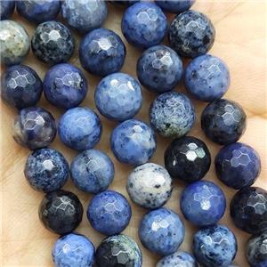 Natural Blue Dumortierite Beads Faceted Round, approx 8mm dia