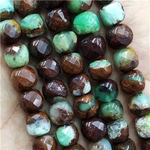 Australian Chrysoprase Beads Faceted Cube C-Grade, approx 9-10mm