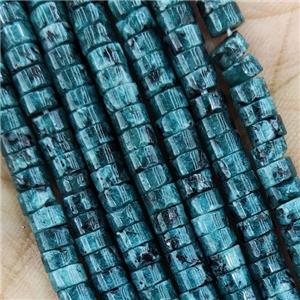 DarkGreen Marble Heishi Beads Dye, approx 4mm