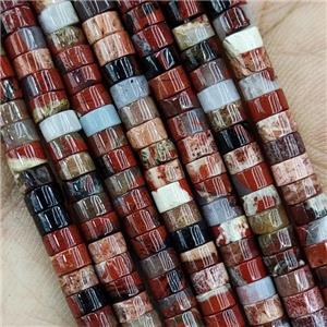 Red Poppy Jasper Heishi Beads, approx 4mm