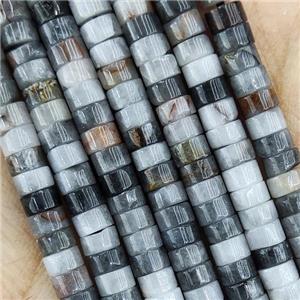 Hawkeye Stone Heishi Beads, approx 4mm