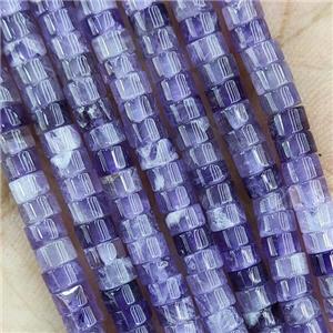 Purple Amethyst Heishi Beads, approx 4mm