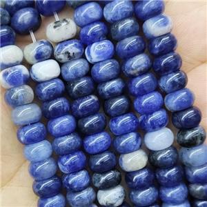 Blue Sodalite Beads Smooth Rondelle, approx 4x6mm