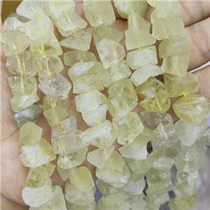 Lemon Quartz Nugget Beads Freeform Rough, approx 10-18mm