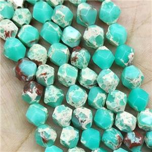 Synthetic Snakeskin Jasper Beads Green Starcut Round, approx 7-8mm