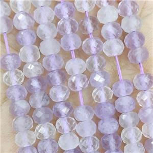 Natural Purple Chalcedony Beads Faceted Rondelle, approx 5.6-6mm