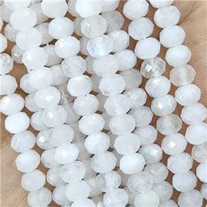 Natural White Moonstone Beads Faceted Rondelle, approx 5.6-6mm