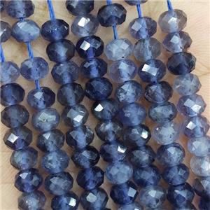 Natural Iolite Beads Faceted Rondelle, approx 5.6-6mm