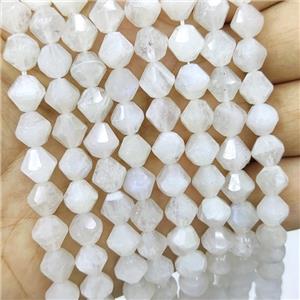 Natural Moonstone Beads White Bicone, approx 8mm