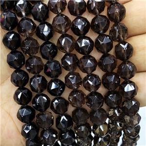 Natural Smoky Quartz Beads Cut Round, approx 10mm