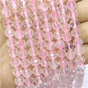 Natural Rose Quartz Beads Cut Round, approx 8mm