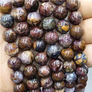 Natural Pietersite Jasper Beads Smooth Round, approx 8mm dia