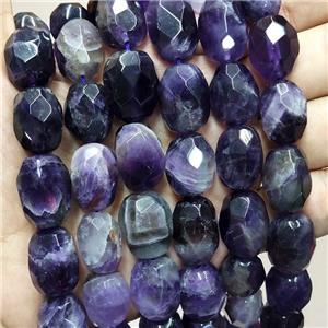 Natural Purple Amethyst Nugget Beads Freeform Faceted, approx 12-16mm