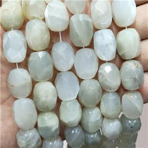 Natural Gray Moonstone Nugget Beads Freeform Faceted, approx 12-16mm