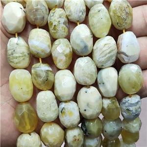 Natural Yellow Opal Nugget Beads Freeform Faceted, approx 12-16mm